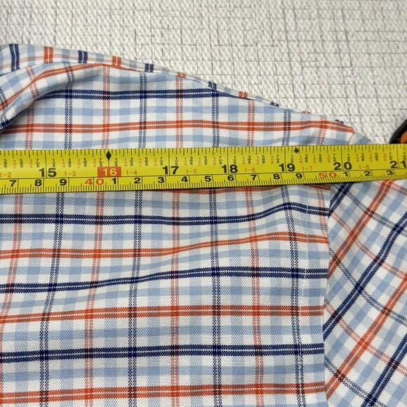 LANDS END Traditional Fit No-Iron Button Down Plaid Shirt X-large 17-17 1/2 - Picture 4 of 8